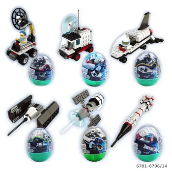 Wange 6eggs/daudz Vietas Gaisa kuģi, Kosmosa Raķešu olu bloki bērniem bērniem Bērnu radošās rotaļlietas dzimšanas dienā Ziemassvētku dāvanu 6701