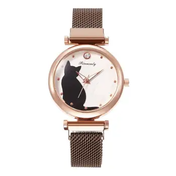 Sieviešu Skatīties Luksusa Rombveida Zelta Magnētisko Cat modelis Kvarca Skatīties Relogio Feminino Dāmas Rokas pulksteni, lai Pulkstenis reloj mujer