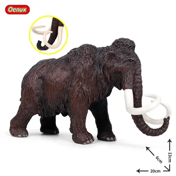 Oenux 3PCS Savvaļas Liels Mamuts Zilonis Simulācijas Dzīvniekiem Mammut Ģimenes Darbības Rādītāji Modelis Statuetes PVC Izglītību Bērniem Rotaļlietas