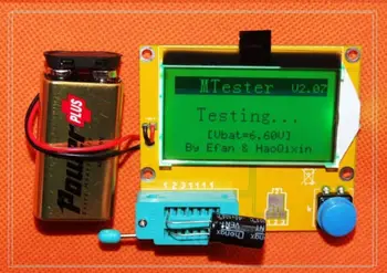 LC-T4 EAR Metru Mega328 Tranzistors Testeri Diožu Triode Kapacitāte LCR MOS PNP MOSFET 12864 LCD