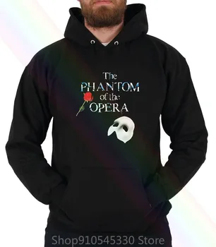 The Phantom Of The Opera pelēkā vārna sporta Krekli Broadway Musical Vīriešu Melni pelēkā vārna sporta Krekli Izmērs S-3Xl Sievietes Vīrieši