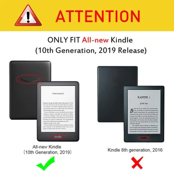 Rokas Balsts Smart Case par Amazon Iekurt 2019. gada 10. Paaudzes E-Grāmatu Magnētisko Flip Stends Segums, Jauna Iekurt 2019. Gadam 6