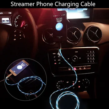 Auto Kvēlojošs Kabeļu Mobilo Telefonu Lādēšanas Kabeļi LED gaismas USB Lādētāju Mercedes Benz W202 W220 W204 W203 W210 W124 AMG CLK
