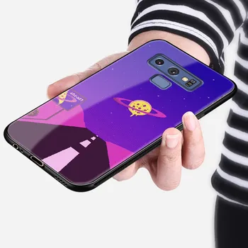 Pikseļu estētisko indie mākslas ainavu mīksta silikona Stikla Tālrunis Case apvalks priekš Samsung Galaxy S8 S9 S10e S10 Piezīme 8 9 10 Plus