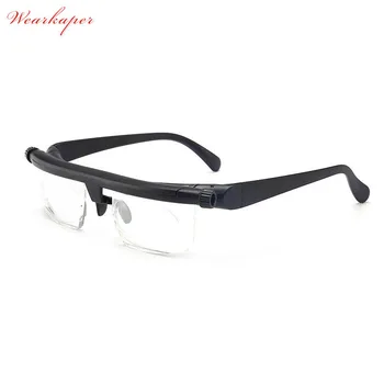 Redzes Fokusa Regulēšana Lasīšanas Brilles Tuvredzība Acu Brilles -6D līdz +3D Maināms Objektīvs Korekcija Binokļu Palielināmo Porta Oculos