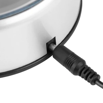 LED Krāsains Gaismas Bāzes USB Gaismas Lāzera Rotācijas Elektriskā Kristālu Displejs Bāzes Statīva Turētājs ar Stikla Pārredzamu Objektu