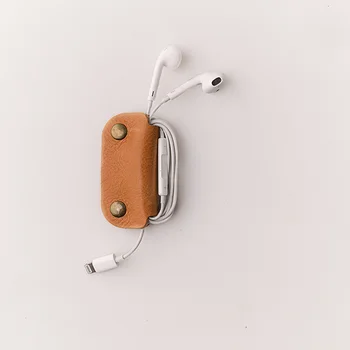 AETOO Vadu austiņas taurētājs, ādas likvidācijas uzglabāšanas soma, portatīvo radošo mini uzglabāšanas sprādzes