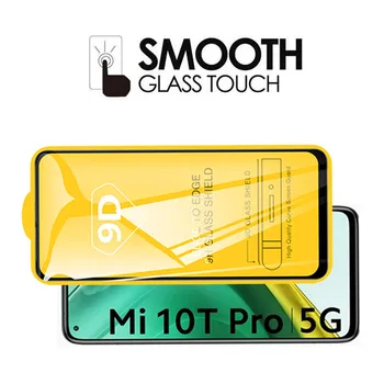 Par Xiaomi Mi 10T Pro 5G Rūdīts Stikls 9D Augstas Kvalitātes Anti-pirkstu Nospiedumu Līkne Ekrāna Aizsargs Stikla Filmu Mi 10T 5G Dux Ducis