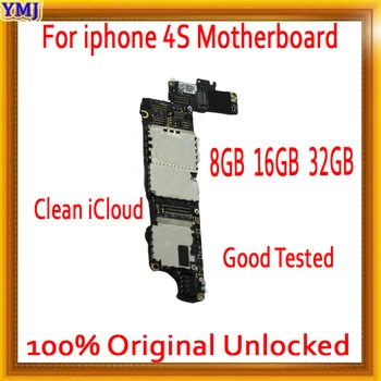 8GB /16GB /32GB iphone 4S Mātesplati ar operētājsistēma,Oriģināls atbloķēt iphone 4S Mainboard ar Pilnu Čipsi,Bezmaksas Piegāde