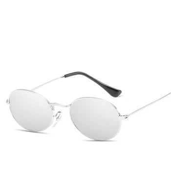 Peekaboo mazas ovālas formas saulesbrilles, maza izmēra vīriešiem vīriešu melns apaļš metāla rāmis, saules brilles sievietēm spogulis uv400