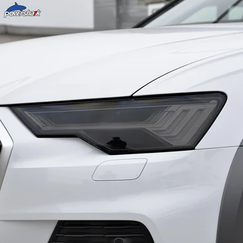Auto Lukturu Krāsa Melna ar aizsargplēvi Aizsardzības Taillight Pārredzamu TPU Uzlīme Audi A6 C8 S6 2019 2020 Piederumi