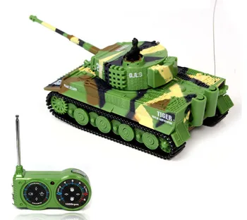 JSXuan Simulācijas vācijas RC Tiger Tanku 14 CH 1:72 Tālvadības Imitētu Panzer Mini Tvertnes, Bērnu Rotaļlietas bērniem dāvanu