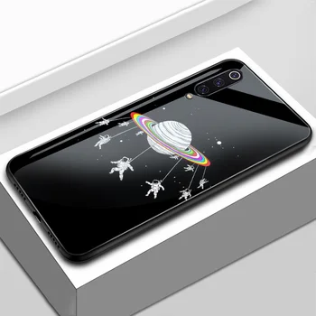 Ciciber Stikla Gadījumā Xiaomi Redmi Piezīme 8 9 10 X 7 8.A 10 9S 8T 9T A3 A2 6X 5X Pro, Max Samaisa 2s Lite F1 Mēness Kosmosa Nakts Būtiska Capa