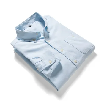 Vīriešu ikdienas krekli tīru krāsu Oxford krekls vīriešu biznesa apģērba han izdevums audzēt savu morāli krekli (Āzijas izmērs M-5XL)