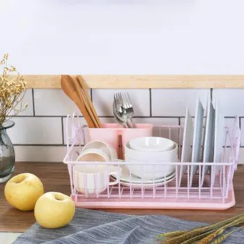 Mūsdienu radošā vienslāņa virtuves skapī, uzglabāšanas grozs plāksnes irbulīši uzglabāšanas plaukta vienkārši iztukšot grozu ēdiens rackLB90824