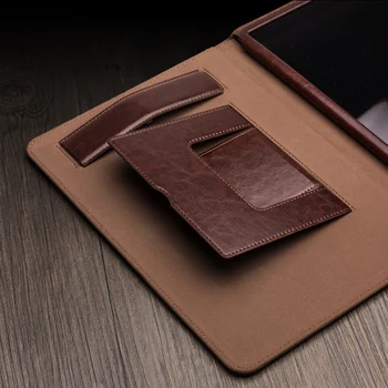 QIALINO Biznesa Īstas Ādas Tablet Case for iPad 10.2 2019 Ultra Plānas Luksusa Roku Stāvēt Flip Cover for iPad 10.2 collu