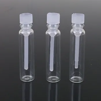 100pcs/daudz 1ml 2 ml 3ml stikla smaržu pudeles, pudelītes mini paraugu pudelītes kosmētikas tvertnē smaržas parauga iepakojums