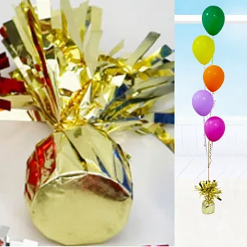 Smago svaru un Hēlija balonu, Kāzu dekorācijas, Zelta krāsā smaguma bloķēt balonu kulons par 110g puses piegādes 12pcs
