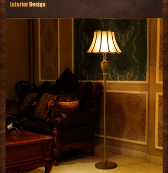 Zelta vara grīdu gaismas armatūra modes luksusa standarta kvēlspuldzi royal fortuny retro classic grīdas gaismas