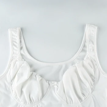 HEYounGIRL Ruched Bez Piedurknēm Sexy Kleita Sievietēm Vasarā Melna Balta Bodycon Mini Kleitas Dāmas Gadījuma Pamata Īsu Kleitu, Korejiešu