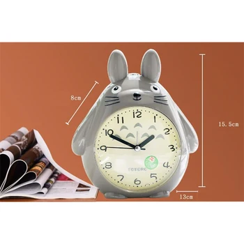 Totoro Kvarca Galda Pulkstenis Mūsdienu Atlikšanas Taimeris Modinātājs pokemon LED Gaismas Izslēgšanas Klusuma Blakus pulksteņa Mājas Bērniem Modinātājs