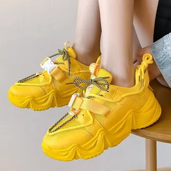 YRRFUOT Modes Gadījuma Sievietes Sneaker Visu maču Āra Sieviete Sneaker 2020. Gadam Pavasara/Rudens Jaunu Platformu, Čības Sieviešu Kurpes Chunky