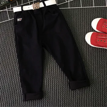 Bērnu apģērbu boy bikses, pavasara un rudens jūra 2018 gadījuma bikses meiteņu bikses balts melns sarkans zaļš konfektes bikses