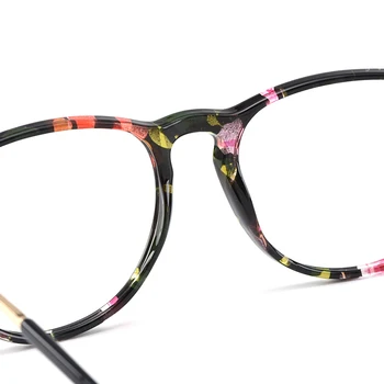 Gmei Optisko Modes Ziedu Apaļas Sievietes, Briļļu Rāmji Zīmola Dizainere Recepšu Brilles Optisko Briļļu Rāmis H8039