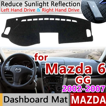Priekš Mazda 6 2002~2007 GG Anti-Slīdēšanas Paklājiņš Paneļa Vāciņu Pad Saulessargs Dashmat Aizsargātu Piederumi Atenza 2003 2004 2005 2006 Vagons