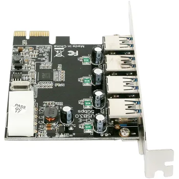 4 porti USB 3.0 PCI-e Paplašināšanas Karti PCI express PCIe USB 3.0 hub adapteris 4-port USB3.0 kontrolieris