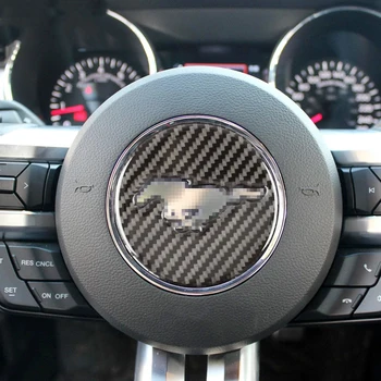 Oglekļa Šķiedras Auto Interjers Stūres Paneļa Vāku Apdare Uzlīme Apdare Ford Mustang 2016 2017 2018 2019