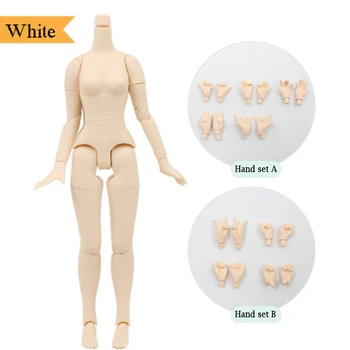 Balts ādas struktūra 8.5 collas 12 collas Blyth lelli ar Lielām Krūtīm un knupis piemērots, lai mainītu ķermeņa