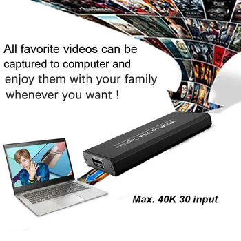 4K 1080P HDMI Capture Karte HD Tiešraidi USB 2.0, HDMI Capture Karti Mini Video Ierakstīšanas Ierīces HDMI Video Ieraksts