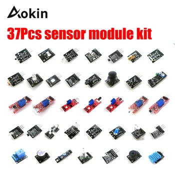 37pcs/daudz Sensora Modulis Valdes Set Komplekts Arduino Diy Komplektu Aveņu Pi 3/2 B Paraugs 37 Veida Hit Laser/Temperatūras Sensors