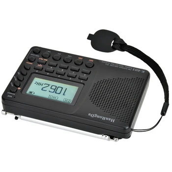 HanRongDa K-603 Pilna Diapazona Radio, Bluetooth, FM AM SW Portatīvo Kabatas Radio, MP3 Digitālās REC Diktofons Atbalsta Micro-SD atmiņas Karte