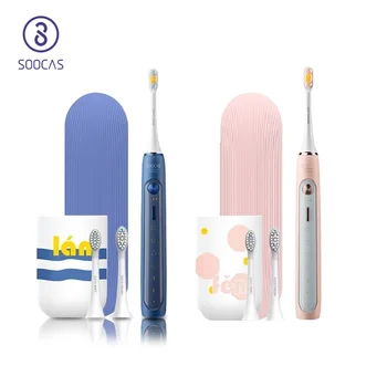 SOOCAS X5 Elektriskā zobu Suka Sonic zobu suka Modes pāris Tīrīšanas birste, NFC smart Automātiskā ūdensizturīgs ar rezerves galviņa
