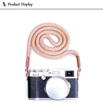 Universālā 100cm Kokvilnas Virves Kamera Kakla Siksna Vintage Pleca Siksna, Ādas Sony Canon Fuji Nikon Olympus Pentax Fotokamera