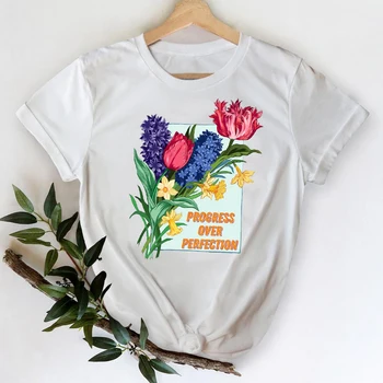 T-krekli Sievietēm Ir 2021. Kamera Happy Camper Modes Pavasara Vasaras Drukāšanas Top Lady Drukāt Grafiskā Tshirt Sieviešu Tee T-Krekls