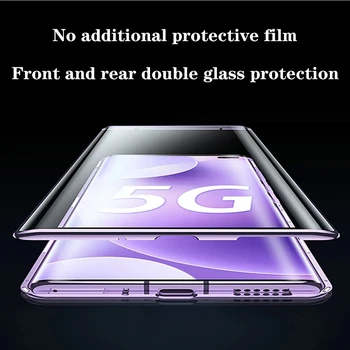 Double Sided Magnētisko Metāla Gadījumā Xiaomi Mi 9 SE CC9 A3 Lite POCO F1 9T Stikla Vāks Redmi K30 K20, Ņemiet vērā, 8T 8 7 10 Pro Gadījumā