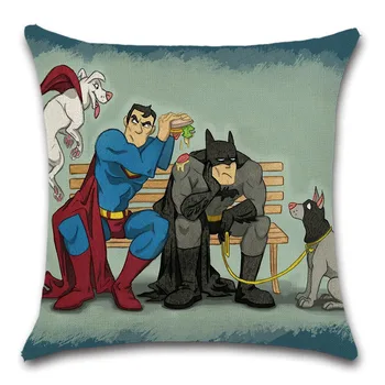 Supervaronis karikatūra izdrukāt Spilvena Vāka dekoratīvā Mājas Mest dīvāna, krēsla auto sēdeklīti draugs bērniem, guļamistaba dāvanu spilvendrāna