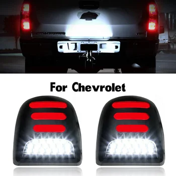 2gab Sarkana Balta Chevrolet Silverado lavīnu Traverse Tahoe Piepilsētas LED Auto Numura Licences Plāksnes Gaismas Lampu montāža auto