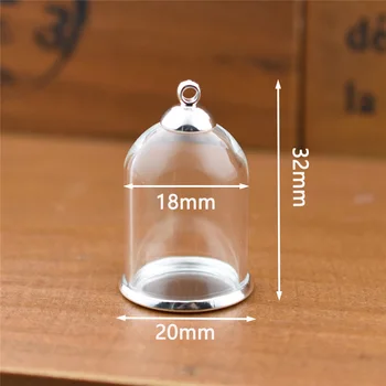 10set 25*18mm dobu stikla mēģenē ar uzstādījumu bāze krelles klp uzstādīt stikla flakoniem kulons stikla pudele rotaslietas secinājumi