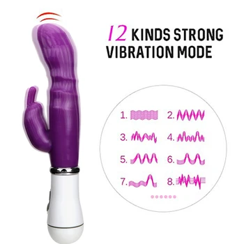 12 Ātrumu Spēcīgu Trušu Vibrators Klitora Stimulators G-spot Massager Seksa Rotaļlietas Sievietēm Sieviešu Masturbator Pieaugušo