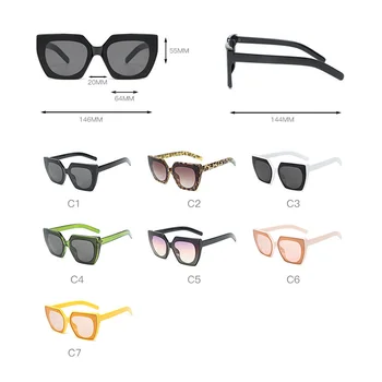 Modes Cat Eye Laukumā Saulesbrilles Sievietēm, Vīriešiem Vintage Zīmolu Dizainera Mazo Cateyes Saules Brilles UV400 gafas de sol Dāmas Brilles