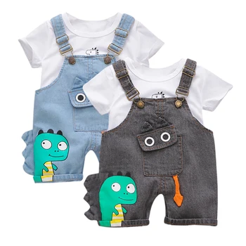 Baby Boy Apģērbs Set Baby Dinosaur Topi+Šorti 2GAB Tērpiem Tracksuit Bērniem Drēbes Vasaras Zēnu Apģērbu, Bērnu Apģērbu Komplekti