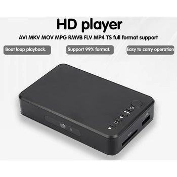 HDMI Cieto Disku Atskaņotāju, Portatīvo 1080P Full HD Media Player USB2.0 SD Kartes Atskaņotājs(ES Spraudnis)