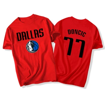 Luka Doncic Dallas Basketbola T Īsām Piedurknēm Streetwear Hip Hop Gadījuma Modes T-Veida Krekli, Sieviešu Harajuku Vasaras Topi