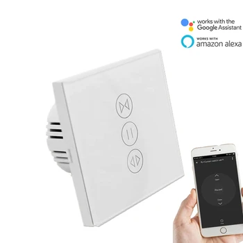 Tuya APP ES Touch Aizkaru Slēdzis Slēdža/aizkars ar AC motoru Wifi App tālvadības pults strādā ar Google Home Alexa Echo