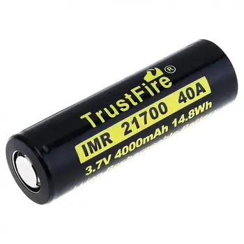 TrustFire 21700 3,7 V 40A 4000mAh 14.8 W, Li-ion Akumulators ar Drošības Vārsts, lai Lukturis / Velo Lukturi