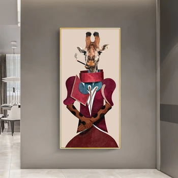 AAHH Literatūras Anotācija Super Liela Žirafe Augstas Kvalitātes Sienu Mākslas Modelis Mūsdienu Kultūras Stilu Audekla Sienas Attēlu Mājas Dekori